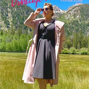 Unique Vintage Charcoal Swing Dress